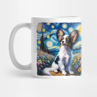 Starry Papillon Portrait - Dog Portrait Mug